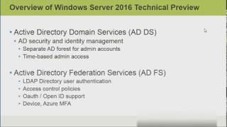 Windows Server 2016 New features
