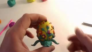 Лепим Пасхальное яйцо из пластилина.