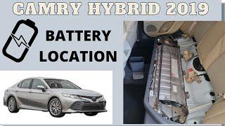 2019 Toyota Camry Hybrid battery location / Расположение батареи на AXVH70