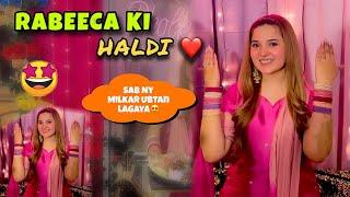 Rabeeca Ki Haldi ️ | Aj Sab Ny Milkar  Ubtan lagaya  | Vlog By Rabeeca Khan |