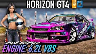 CarX Drift Racing 2 -  HORIZON GT4 - 6.2L V8S Tuning and Test Multiplayer