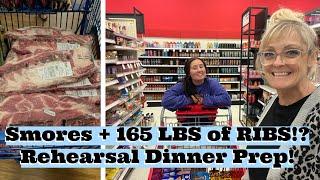 Grocery Haul for 165 LBS  of Ribs and S’mores!  Rehearsal Dinner Prep