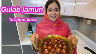 1st time gulab jamun bnae | easy recipe | Sitara yaseen vlog