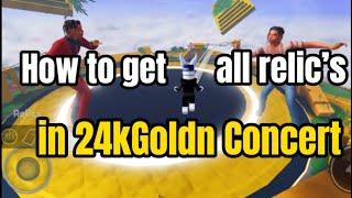 How to get ALL RELICS in 24kGoldn concert experience + All relic locations (Roblox)