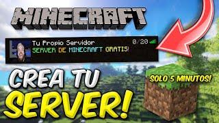 CREA TU SERVER GRATIS DE MINECRAFT!  *SOLO 5 MINUTOS* (JAVA Y BEDROCK)