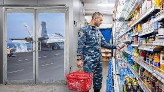 What’s Inside BIGGEST Supermarket at SEA on US Aircraft Carrier?