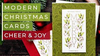 Simon Says Stamp Cheer & Joy Release. Modern Christmas Cards