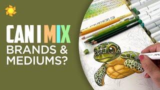 Mixing coloring brands and mediums  #coloringbook