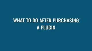 What To Do After Purchasing The Plugin?