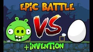 PIG VS EGG! - Epic Battle in Bad Piggies + Extra Invention