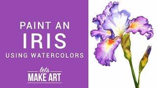 Iris Watercolor Paint Tutorial