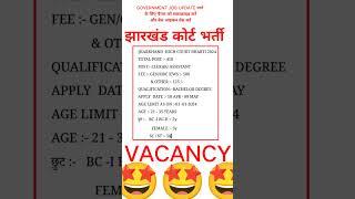 Jharkhand High Court New Vacancy 2024 | Jharkhand HC Clerk & Assistant Recruitment 2024