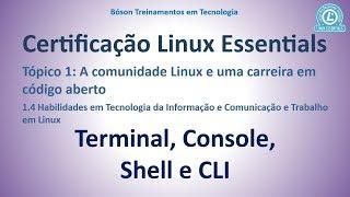 Certificação LPI Linux Essentials - O que são Terminal, Console, Shell e CLI