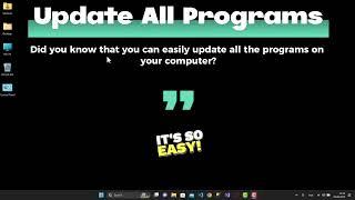 Easily update all programs on your computer.