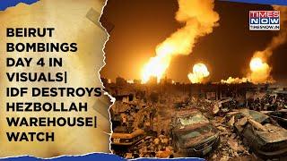 Lebanon: Beirut Bombings Day 4 In Visuals| IDF Destroys Hezbollah Warehouse| 650+ Killed| Watch