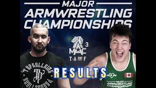 MAJOR ARMWRESTLING CHAMPIONSHIPS 3 (MAC 3) | Supermatches results