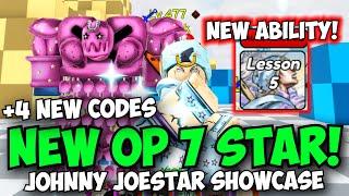 [4 NEW OP CODES] 7 Star Johnny Joestar Tusk Act 4 is INSANE! OP DMG & NEW ABILITY + EFFECT! | ASTD