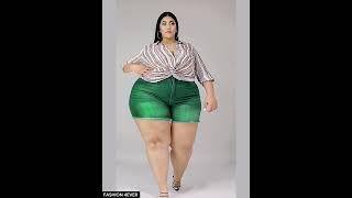 4K Sexy Short Jeans | Sheer Plus Size Women Fashion #plussizefashion #sheerhaulplussize