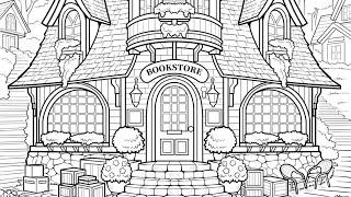 Storybook Calm | Color by Number Bookstore with Soothing Music | ASMR Inspired Art Loop