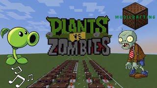 Plants vs Zombies Main Theme [Minecraft Noteblocks]