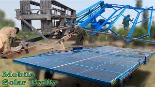 Handmade Making Process of Mobile solar Trolley System For Tube Well in local Workshop ||