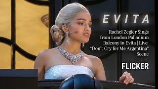 Rachel Zegler Sings from London Palladium Balcony in Evita | Live “Don’t Cry for Me Argentina” Scene