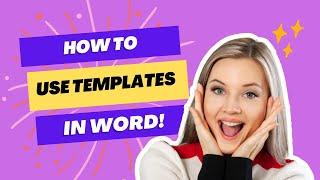 How To Use Templates In Microsoft Word - Create Invoices/Cards/CVs/Resumes Quickly & Save Time