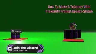 How to teleport with Proximity Prompt Roblox Studio