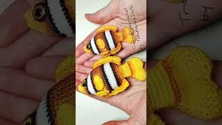 Amigurumi Clown fish. LINK FOR THE PATTERN IN DESCRIPTION. Рыбки клоуны вязаны крючком.МК в описании