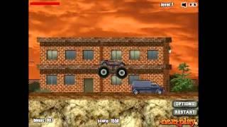 Monster Truck Demolisher - Flash Game Walkthrough (24 levels)