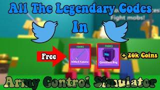 All the Legendary/Exclusive Twitter Codes In ARMY CONTROL SIMULATOR!!