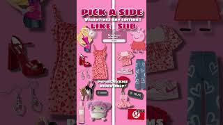 Barbie/peppa? Im back!! #pickasideyoutube #p1p3rchxrms #back!! #youtube #shorts #song #valentinesday