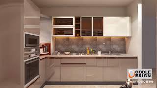 3D Modular Kitchen Design only 1200/-rs SQFT | 3D & 2D Kitchen Interior Designer @doodledesign