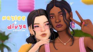 kaylee + divya - pride flag inspired sims ‍ *cc links included* | the sims 4: create a sim