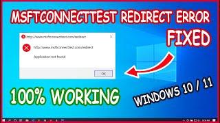 How to Fix Msftconnecttest Redirect Error on Windows 10 / Windows 11 PC - Easy Solution - CodeOne LK