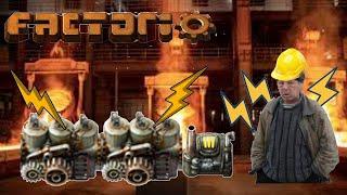 Factorio - бомжи на старте ep.16  "новая электростанция на сжижение угля"