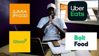 UBER EATS VS GLOVO VS JUMIA FOODS VS BOLT FOODS (BEST FOOD DELIVERY APP)