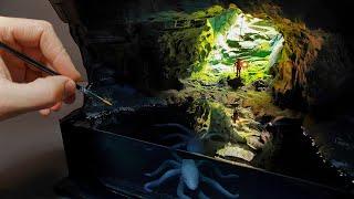 Terrifying Underground Lake! | Epoxy Resin Diorama