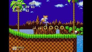 Sonic Hack Walkthrough - Sonic On A Pogo-Stick in Green Hill Zone (Tails)