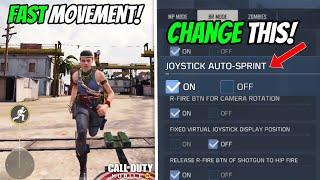 5 BEST SETTINGS To Make Your Movement Fast In COD MOBILE Battle Royale 2024!