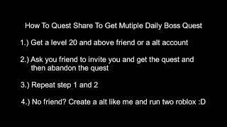 Roblox Shinobi Origin ~ How to level up fast with multiple boss share quest