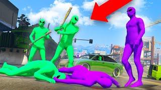 GREEN VS PURPLE! *ALIEN GANG WAR!* | GTA 5 THUG LIFE #335