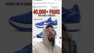 STOCK COUNTS! KOBE 6 DODGERS WILL BE A MAJOR SELLOUT! YOUR THOUGHTS? #snkrs #kobe #nike #dodgers