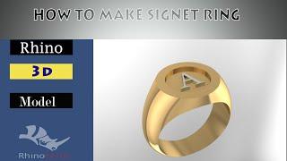 How to Make Signet Ring in Rhino#tutorial