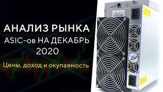 Анализ рынка ASIC-ов на ДЕКАБРЬ 2020: Цены, доходность, окупаемости