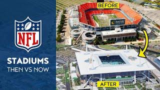  NFL Stadiums Then vs Now