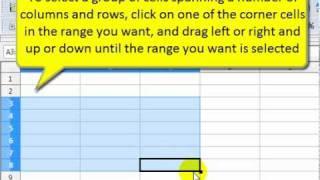 Selecting cells and cell ranges in OpenOffice Calc