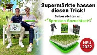 Otaro ® Kresse Anzuchtschalen für Sprossen Samen Mini Gewächshaus – Komplettset für Microgreens