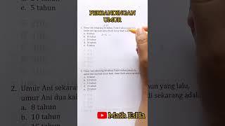 PERBANDINGAN UMUR SOAL MATEMATIKA DASAR TES MASUK KERJA SOAL PSIKOTES