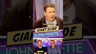 JOHN PINETTE  GIANT SLIDE!   #reaction #comedy #funny #clean #hilarious #shortsviral #music